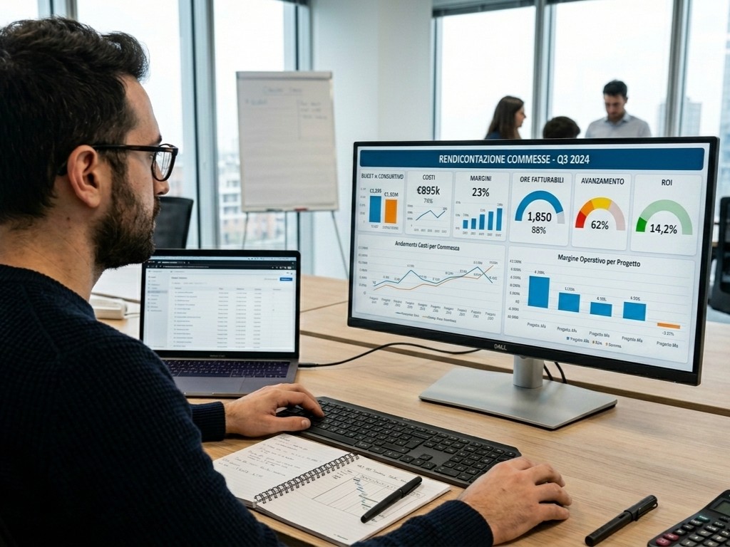 Monitoraggio costi e avanzamento commesse